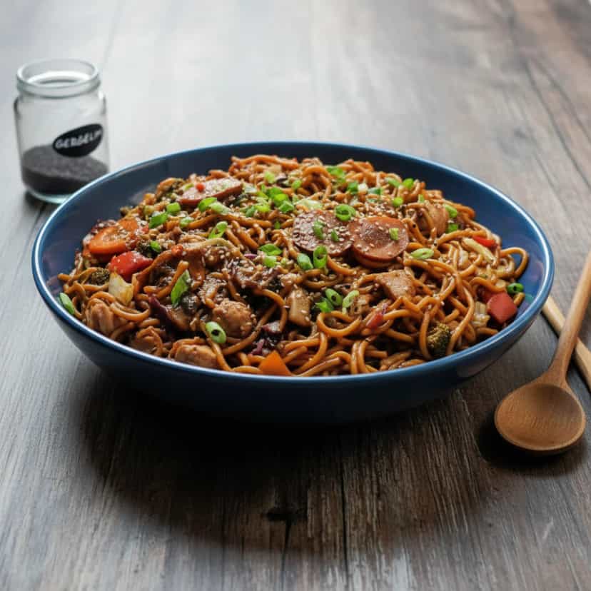 Foto deliciosa de Yakisoba de Frango pronta para servir - Outras Receitas