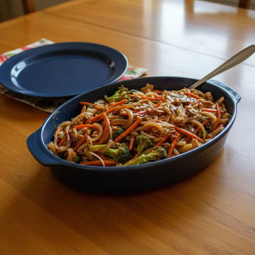 Foto deliciosa de Yakisoba de Frango e Legumes pronta para servir - Outras Receitas