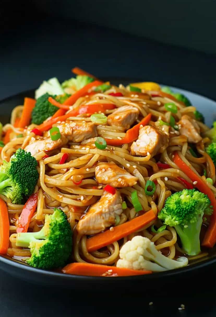 Foto deliciosa de Yakissoba de Frango com Legumes pronta para servir - Bowls & Noodles