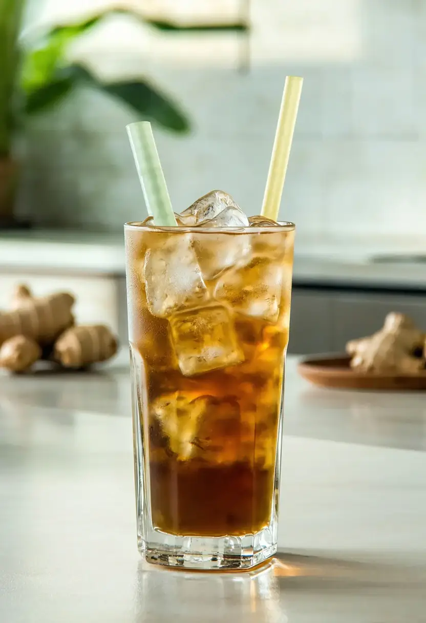 Foto deliciosa de Refrigerante de Gengibre Refrescante pronta para servir - Outras Receitas