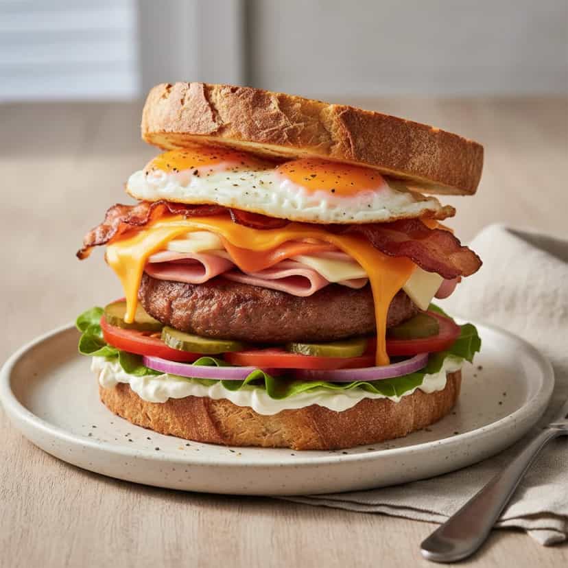 Foto deliciosa de Sanduiche de Café da Manhã pronta para servir - Sanduíches & Hambúrgueres