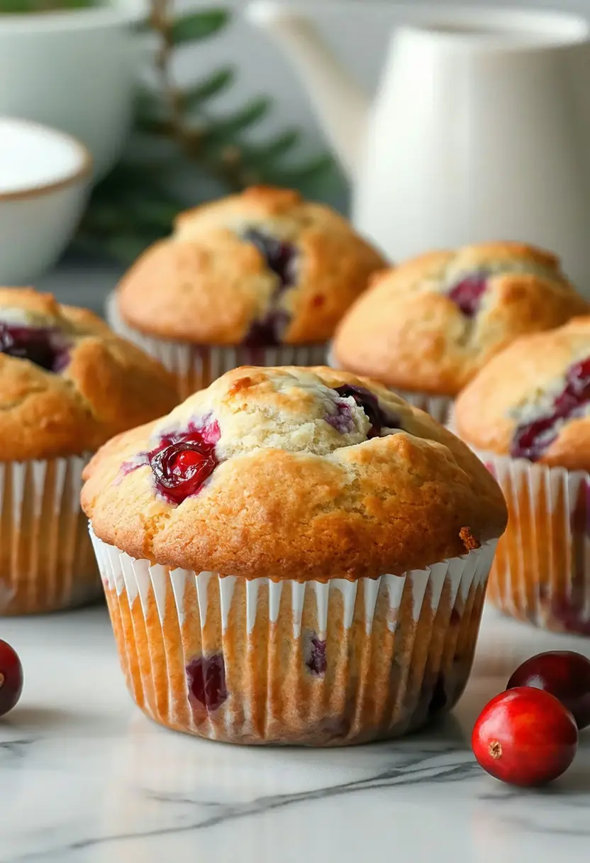 Muffins de Cranberry Caseiros