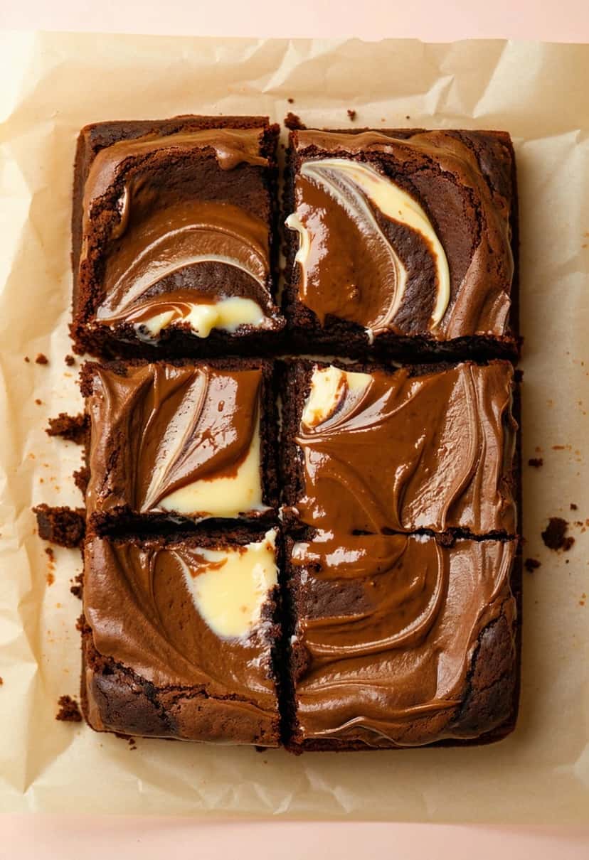 Brownies de Cream Cheese Caseiros