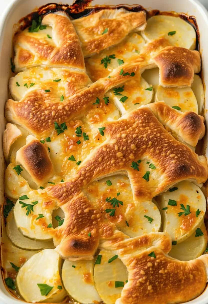 Gratinado de Batata e Frango Caseiro