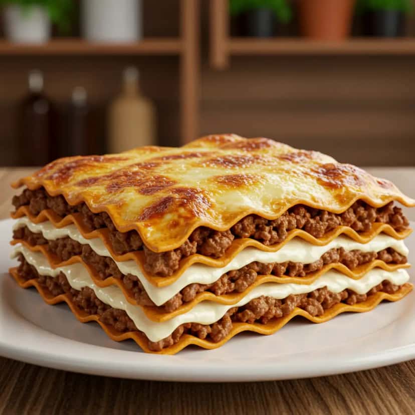 Lasanha de Carne Moída Caseira