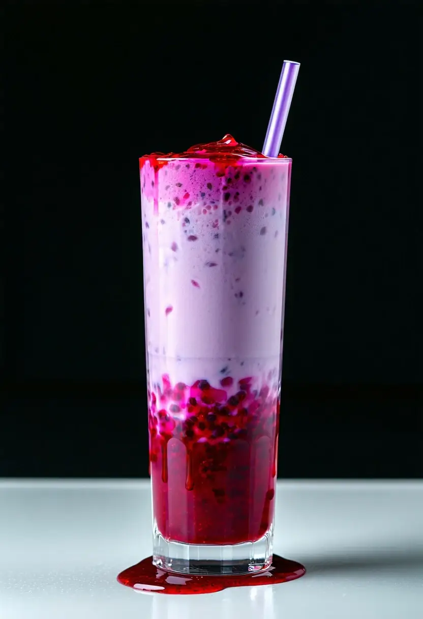 Milkshake de Pitaya com Geleia Caseiro