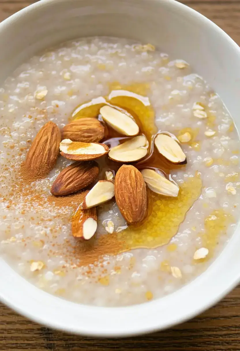 Mingau de Aveia & Amêndoas: Delicioso