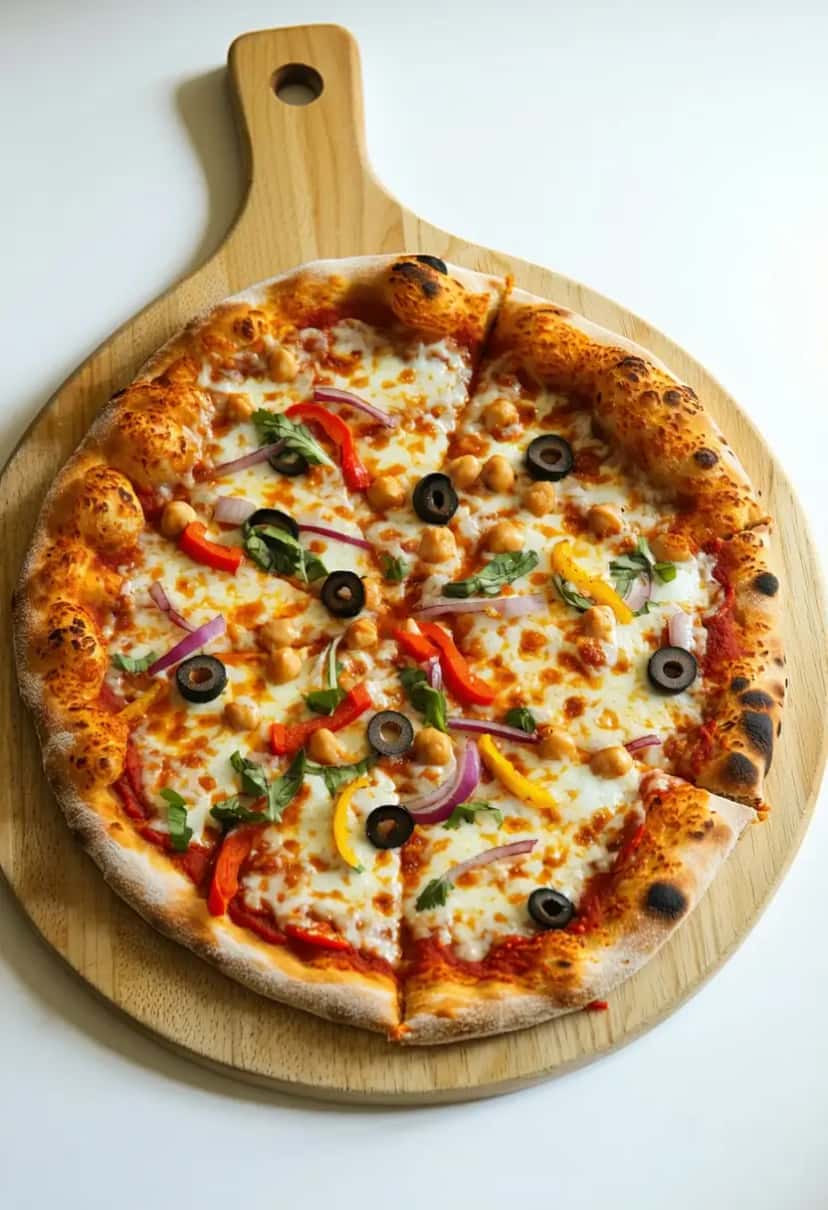 Pizza de Grão-de-Bico Deliciosa