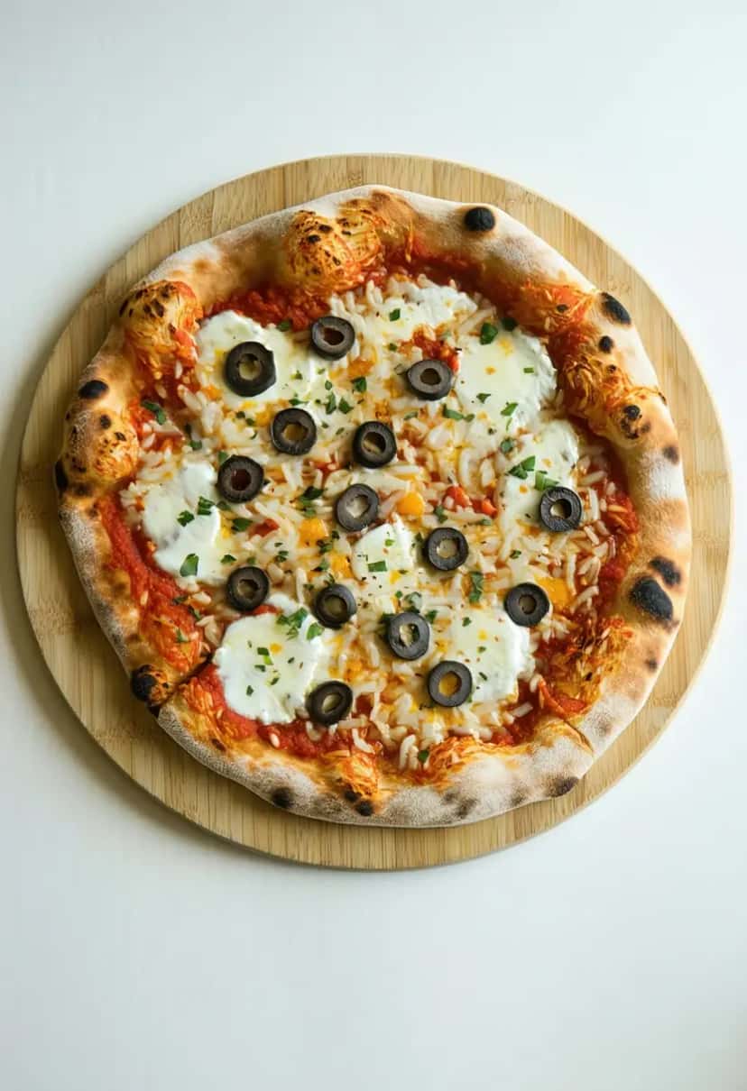 Pizza de Arroz Caseira