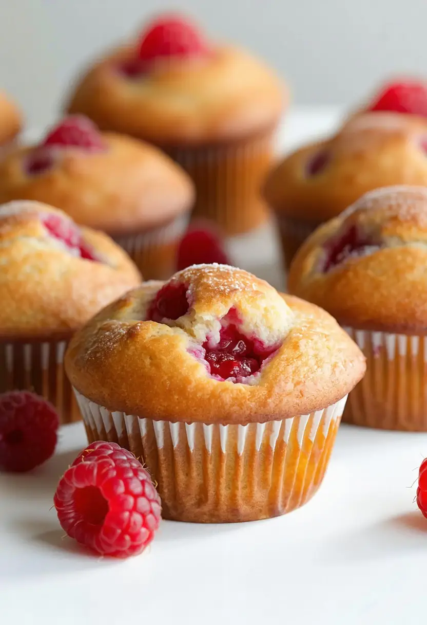 Muffins de Framboesa Caseiros