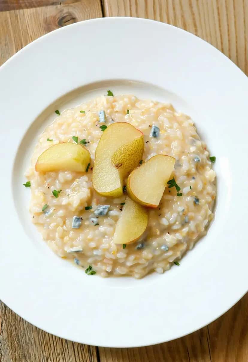 Risoto de Gorgonzola & Pera: Doçura Perfeita