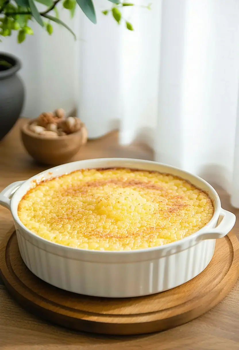Pudim de Semolina Cremoso