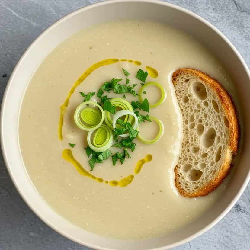 Sopa Creme de Alho-Poró Caseira