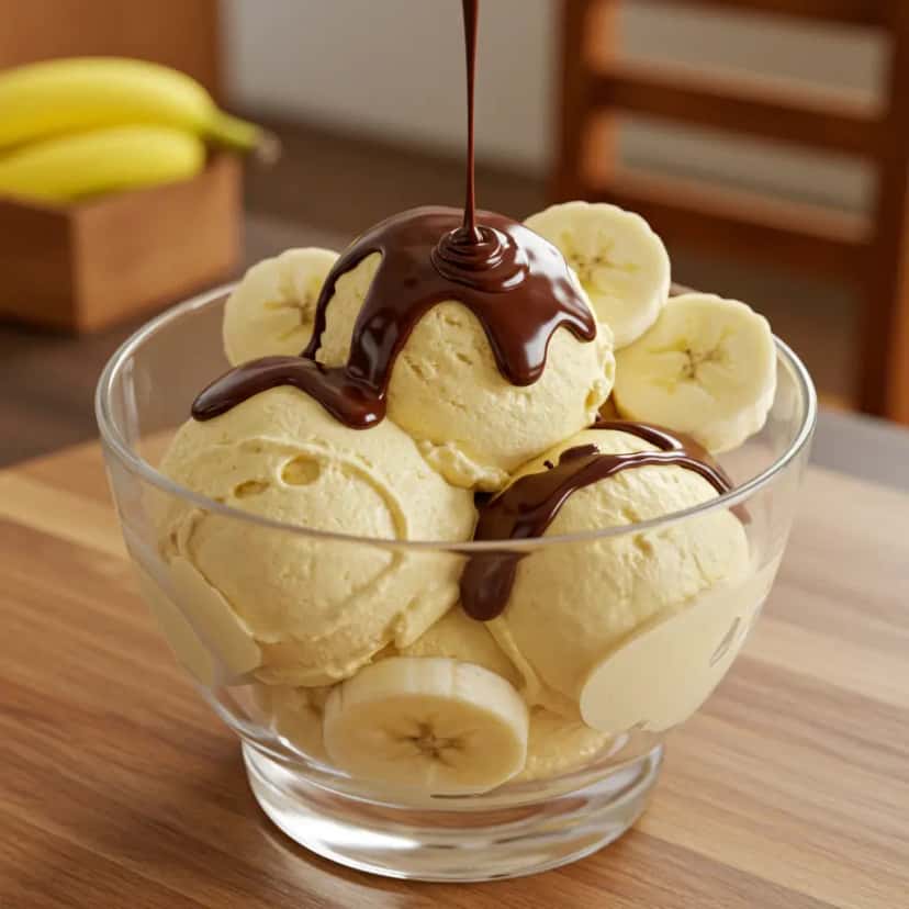 Sorvete de Banana Caseiro