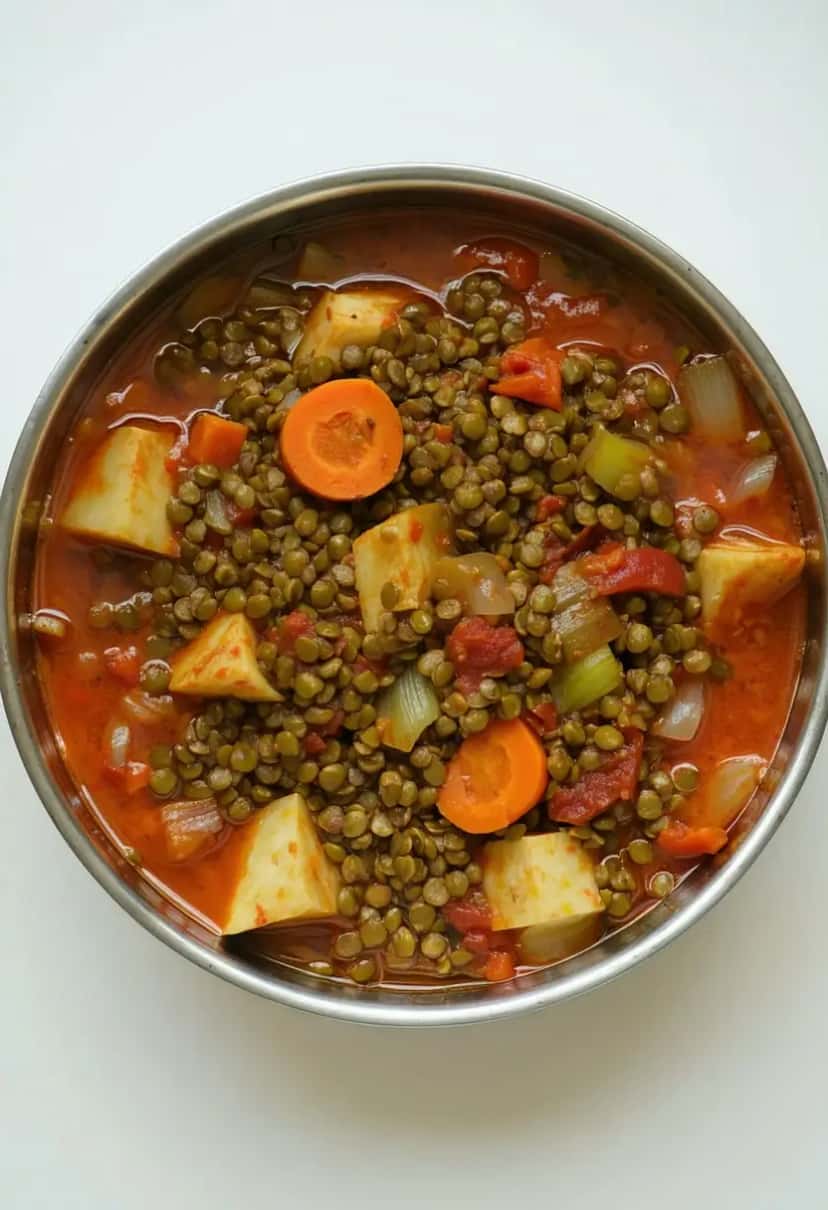 Ensopado de Lentilhas Delicioso