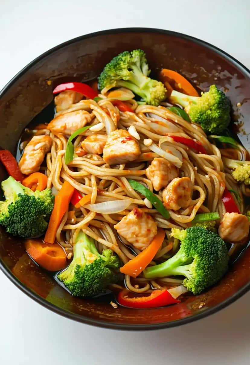 Yakissoba de Frango e Legumes: Técnica Perfeita