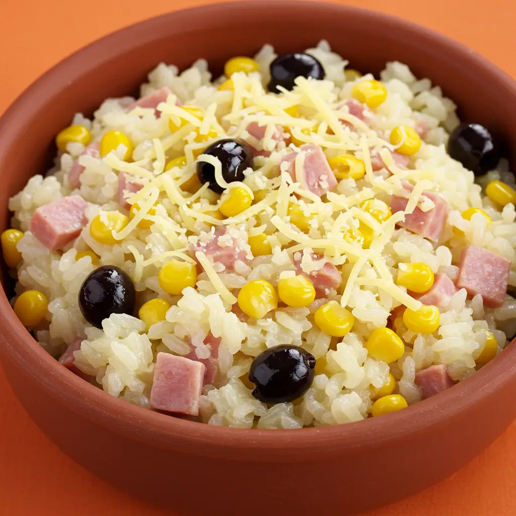 Arroz ao Forno com Peru e Azeitonas