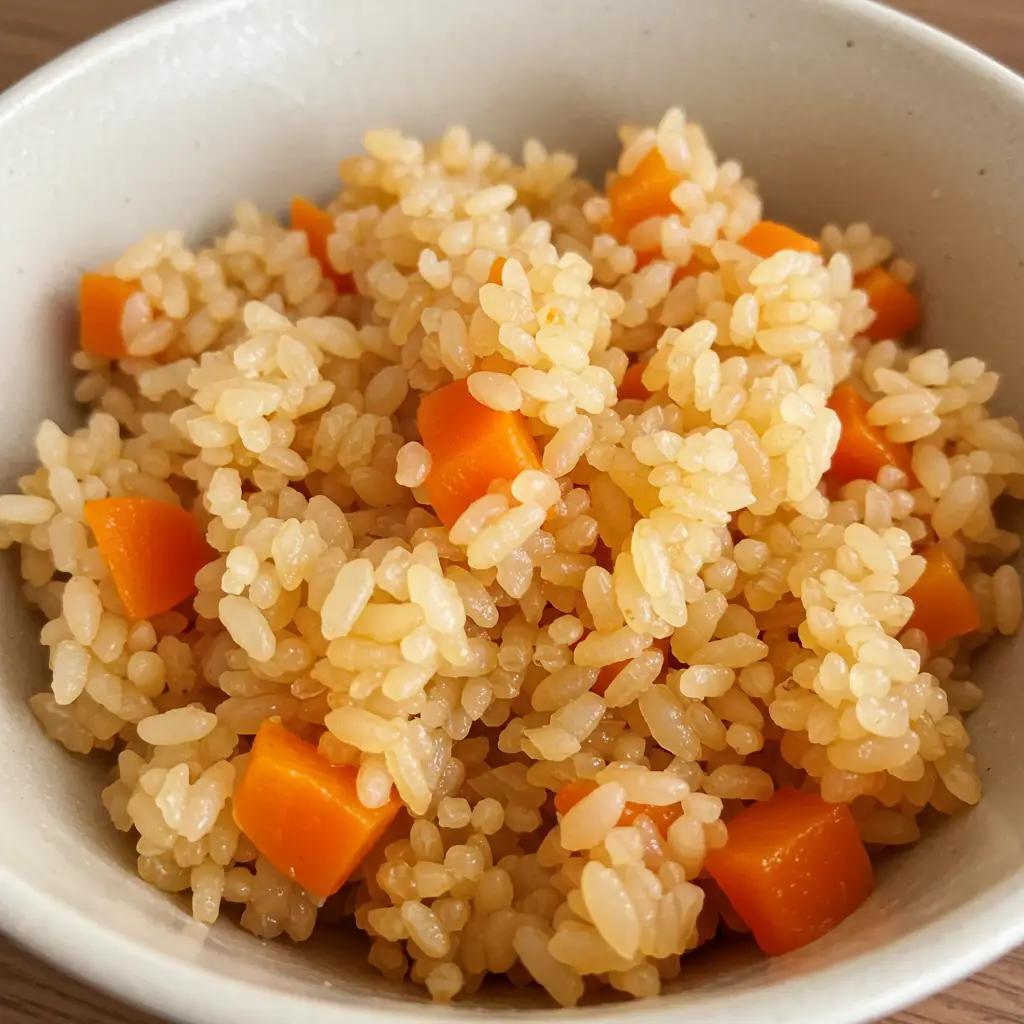 Arroz com Cenoura e Pimentão