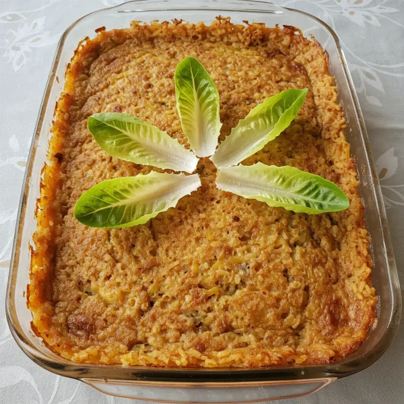 Foto deliciosa de Arroz de Forno à Carbonara pronta para servir