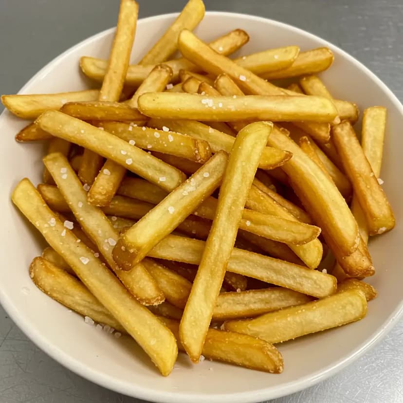 Foto deliciosa de Batata frita sequinha e crocante pronta para servir