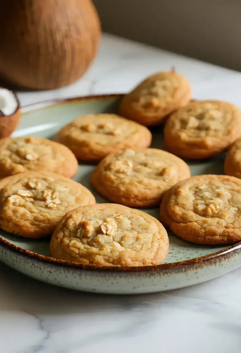 Foto deliciosa de Biscoito de Banana com Aveia pronta para servir