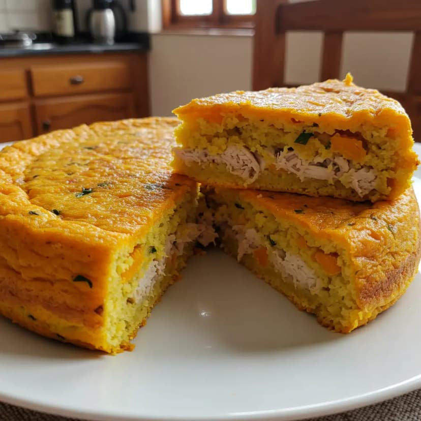 Bolo de Batata Doce e Frango
