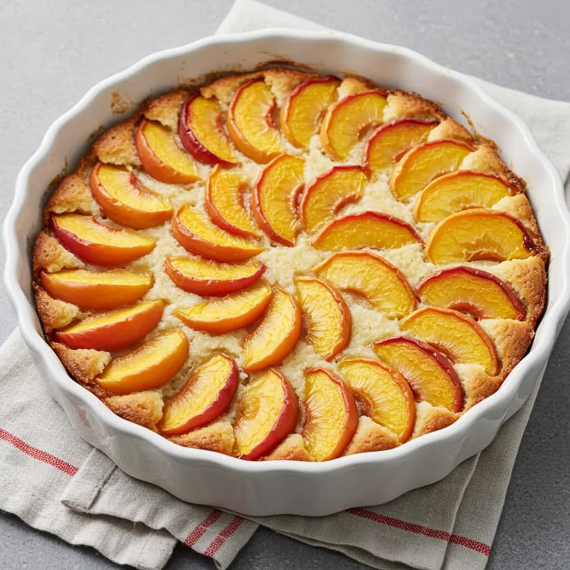 Bolo de Pêssego com Cobertura Cremosa