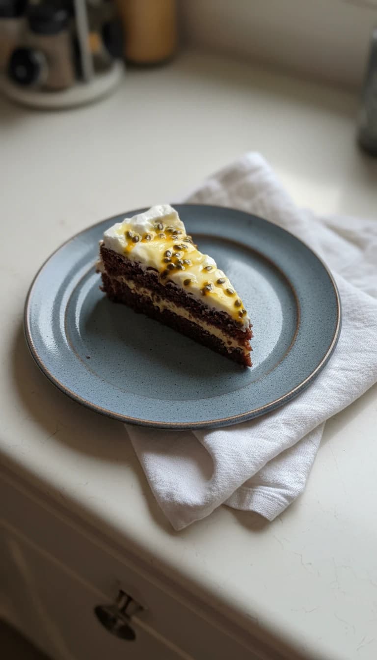 Bolo Mousse de Maracujá e Chocolate