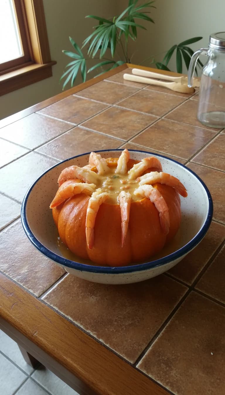 Camarões na Moranga para o Réveillon