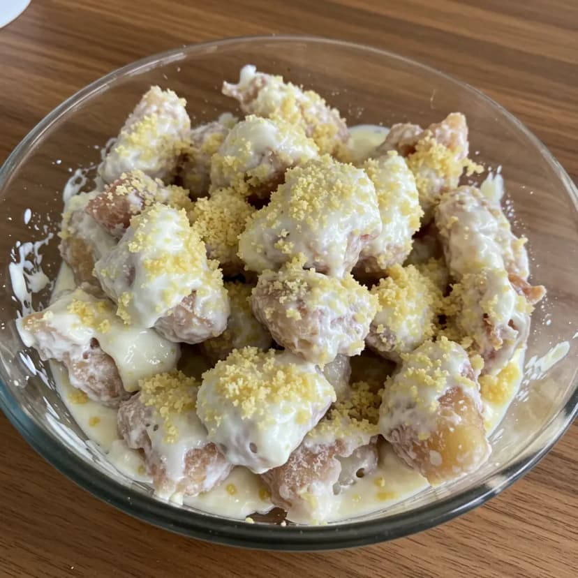 Coxa de frango com creme de leite