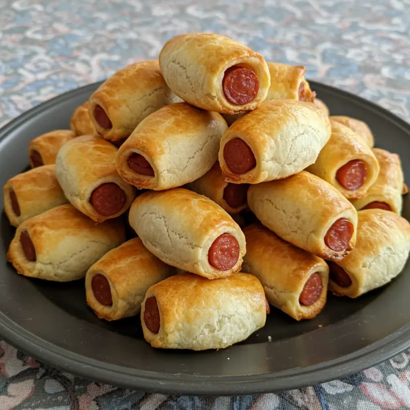 Enroladinhos de Salsicha Assados