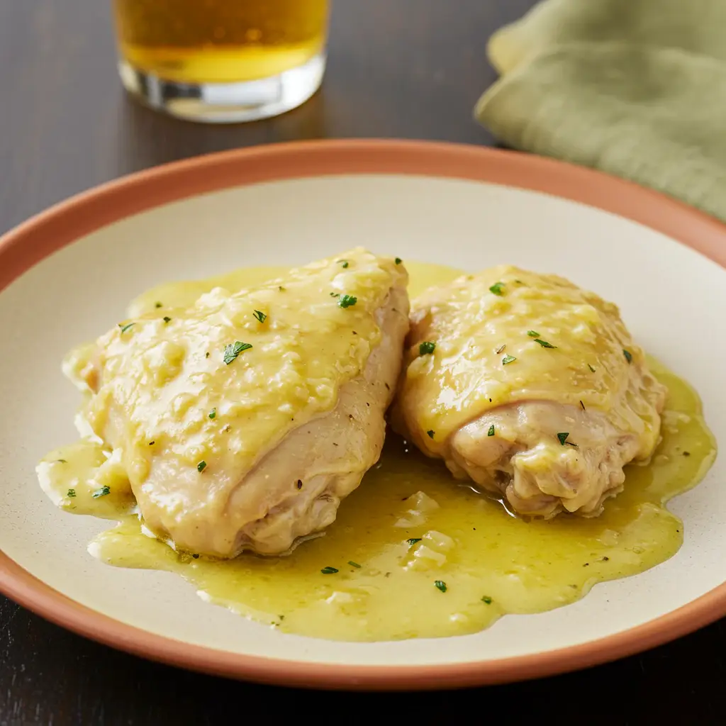 Frango na Cerveja com Cebola e Ervas