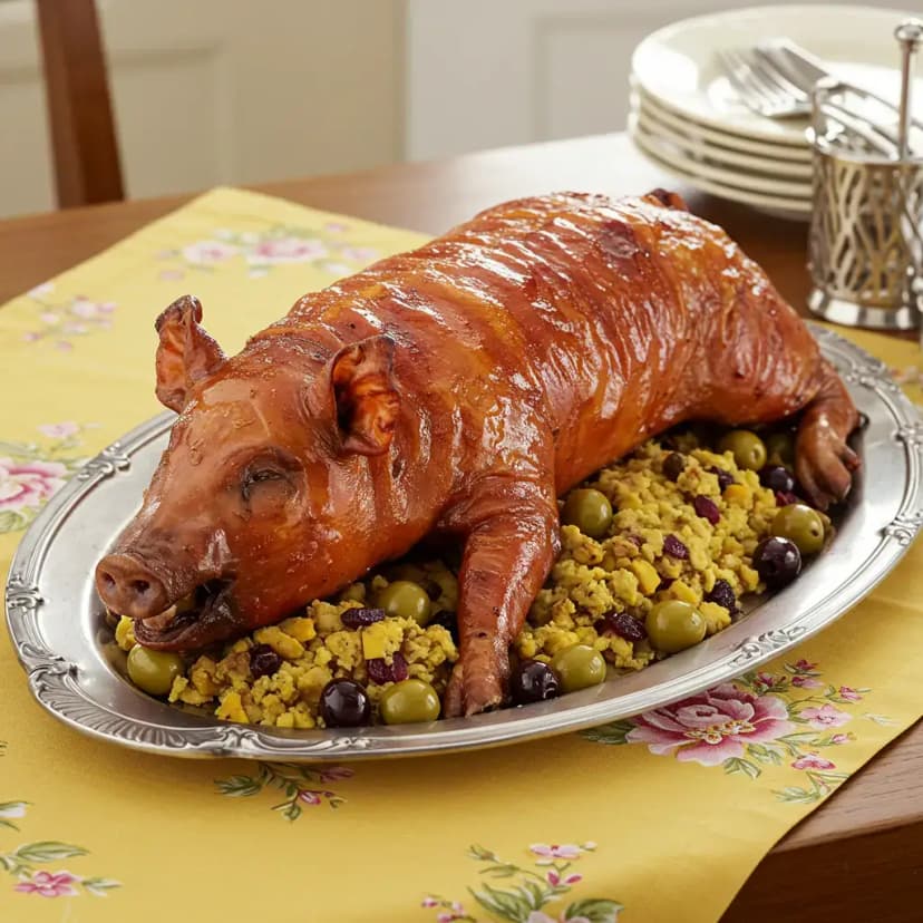 Leitoa Recheada para o Natal