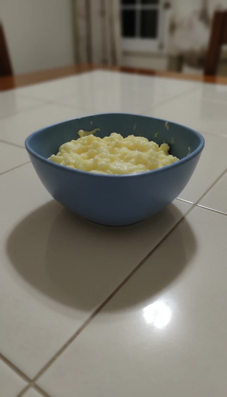 Mingau de maisena com leite em pó