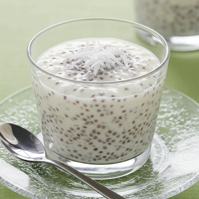 Mousse de Chia com Leite de Coco