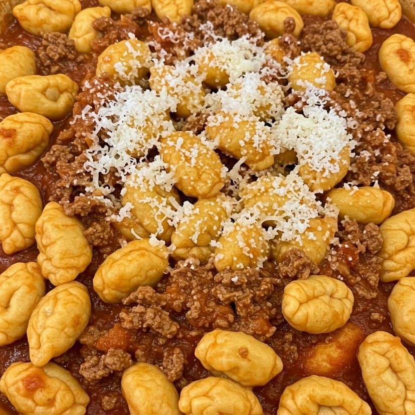 Nhoque de Batata ao Molho de Carne