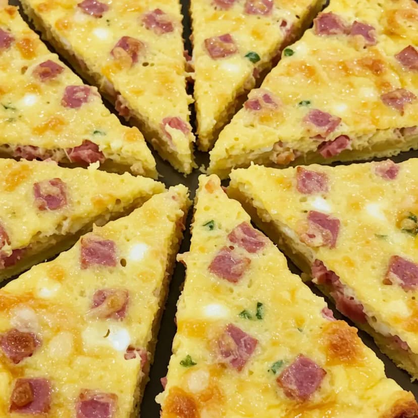 Omelete Assada de Queijo e Presunto