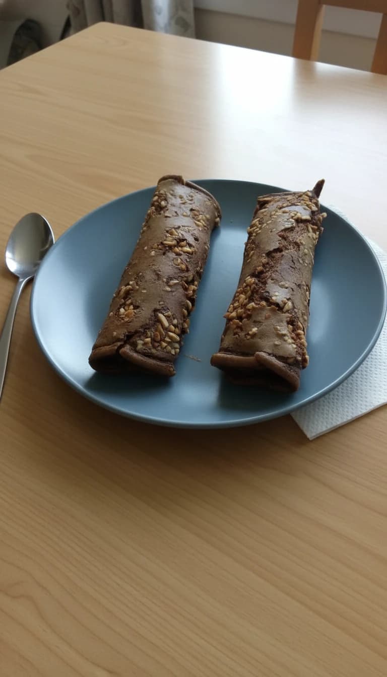 Panqueca de Alfarroba com Banana