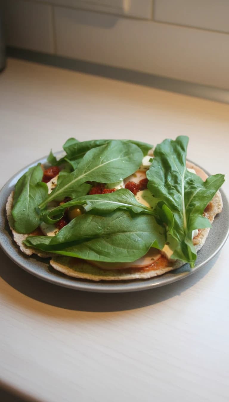Pizza Light com Tomate Seco e Rúcula