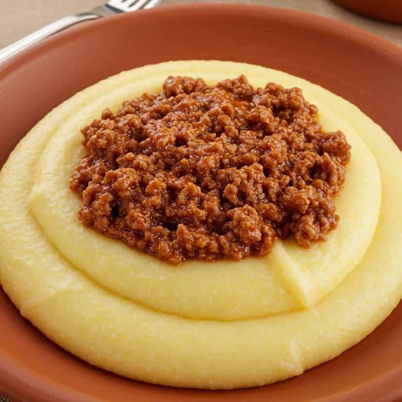 Polenta Cremosa com Queijo Parmesão