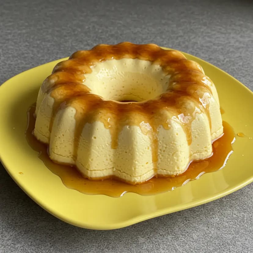 Pudim Caramelizado de Banana Nanica