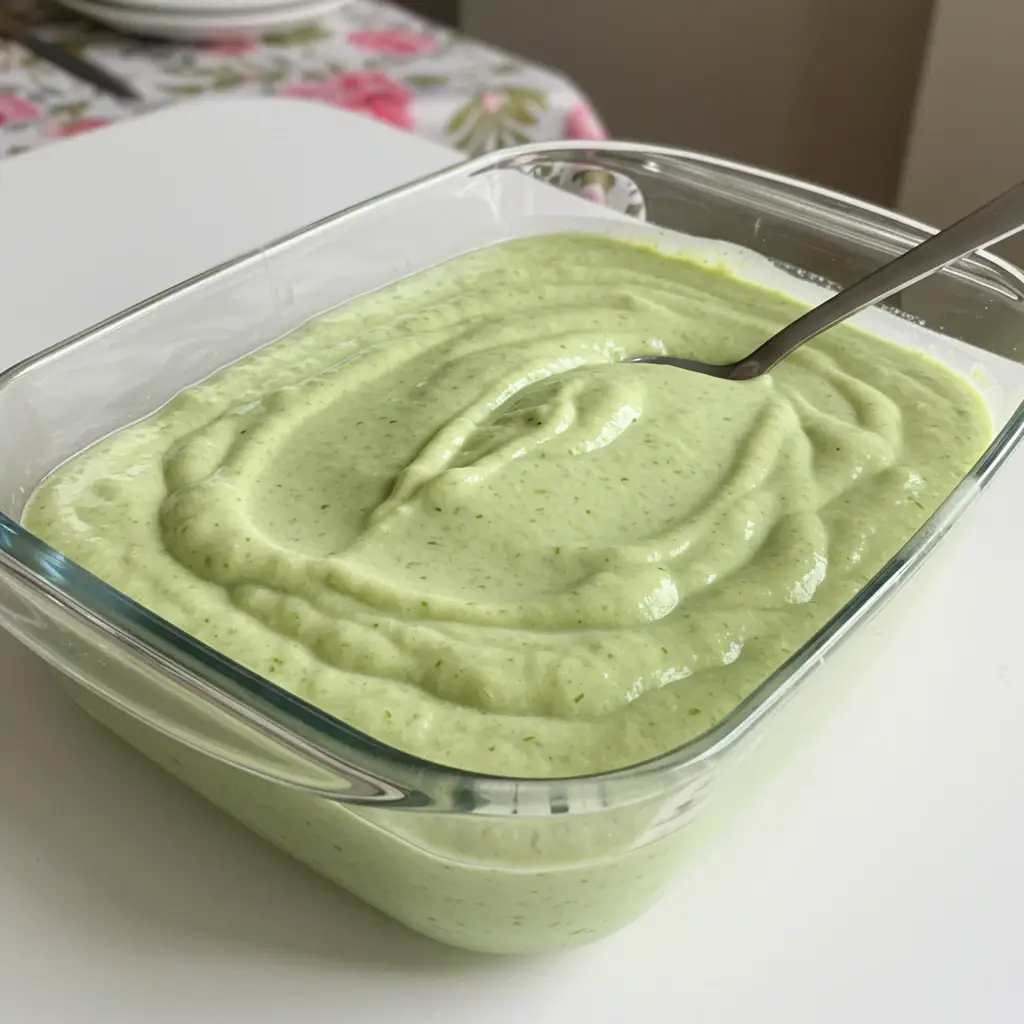 Foto deliciosa de Purê Verde Cremoso pronta para servir