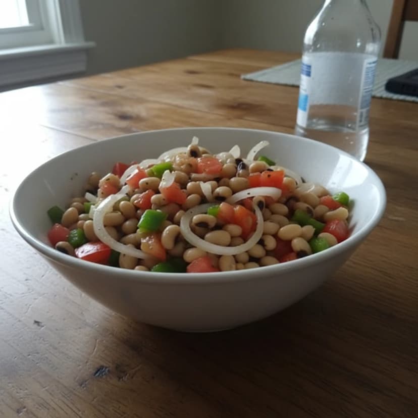 Salada de feijão fradinho com amor