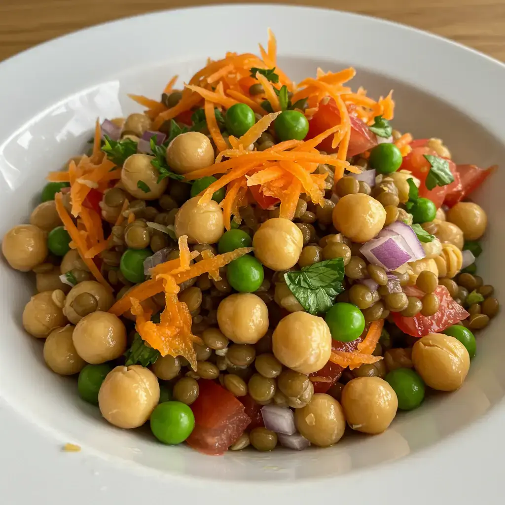 Salada de Grãos com Lentilha e Cenoura