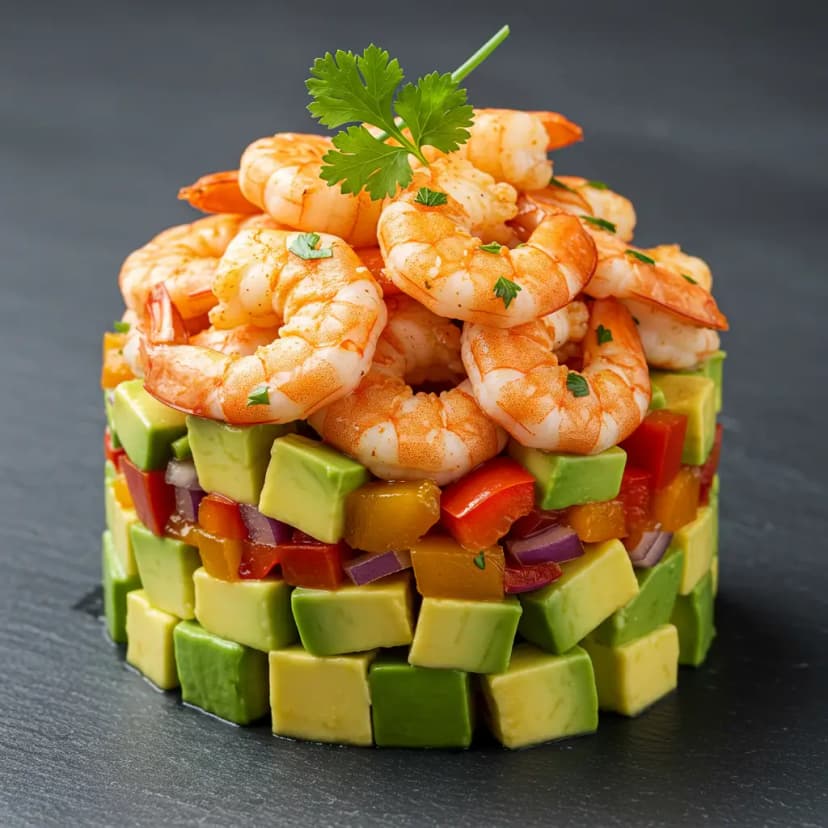Salada Tropical de Camarão com Abacate