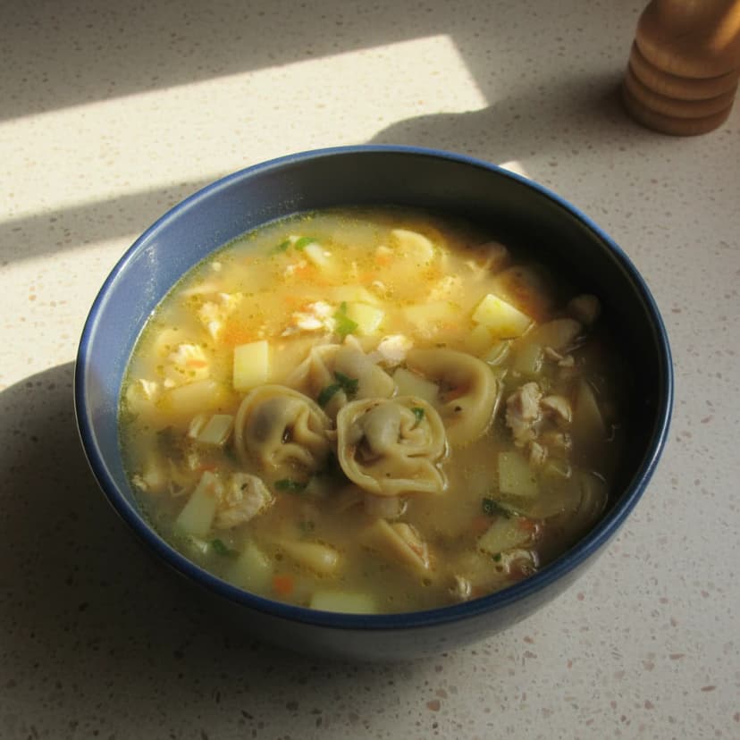 Sopa de Capeletti Caseira