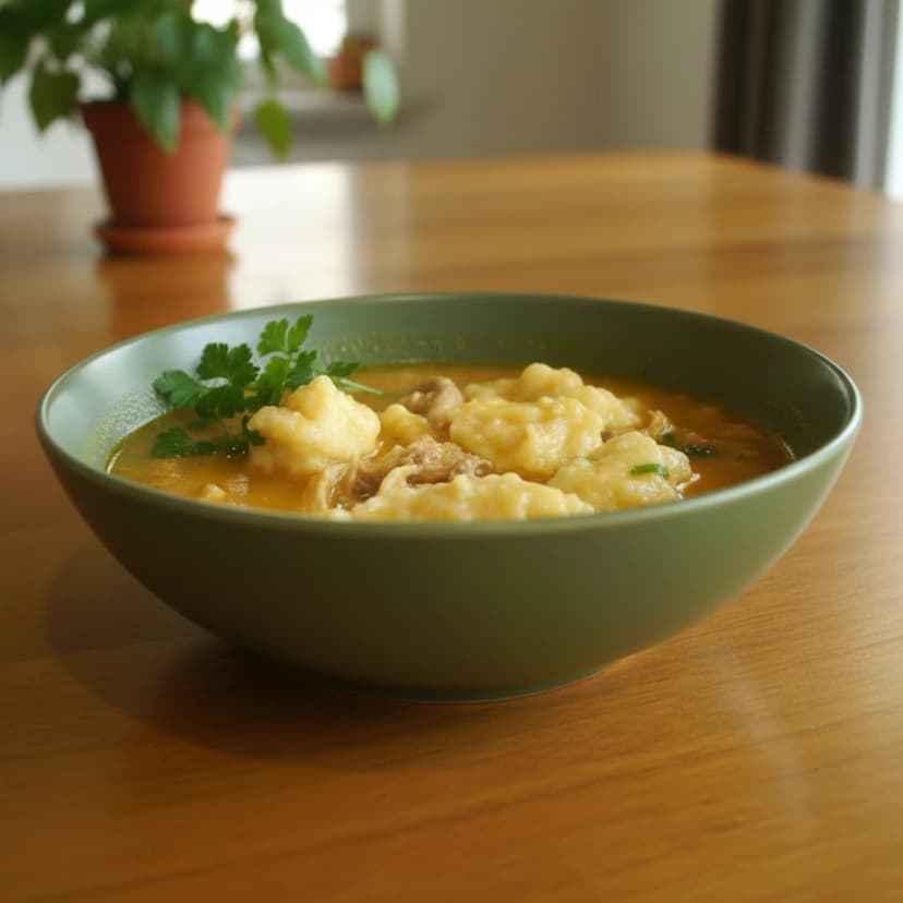 Sopa de Nhoque de Frango