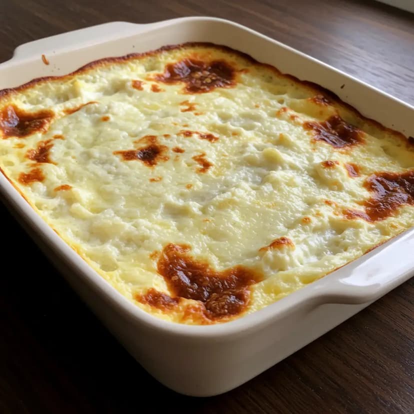 Soufflé cremoso de couve-flor