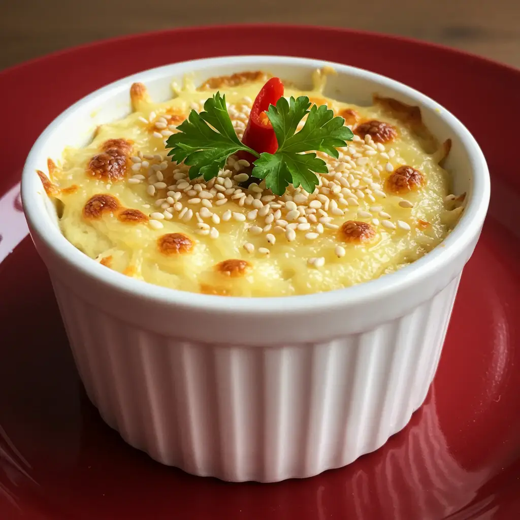 Foto deliciosa de Soufflé de Queijos com Legumes pronta para servir