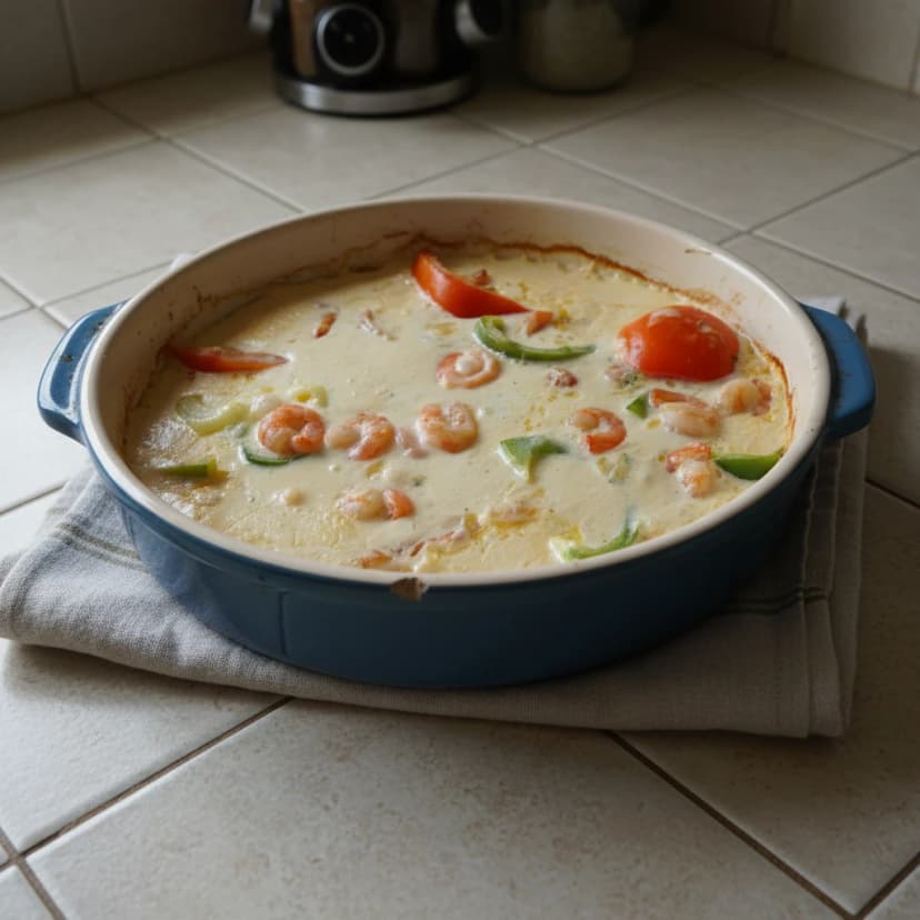 Tilápia ao Molho de Coco com Camarão